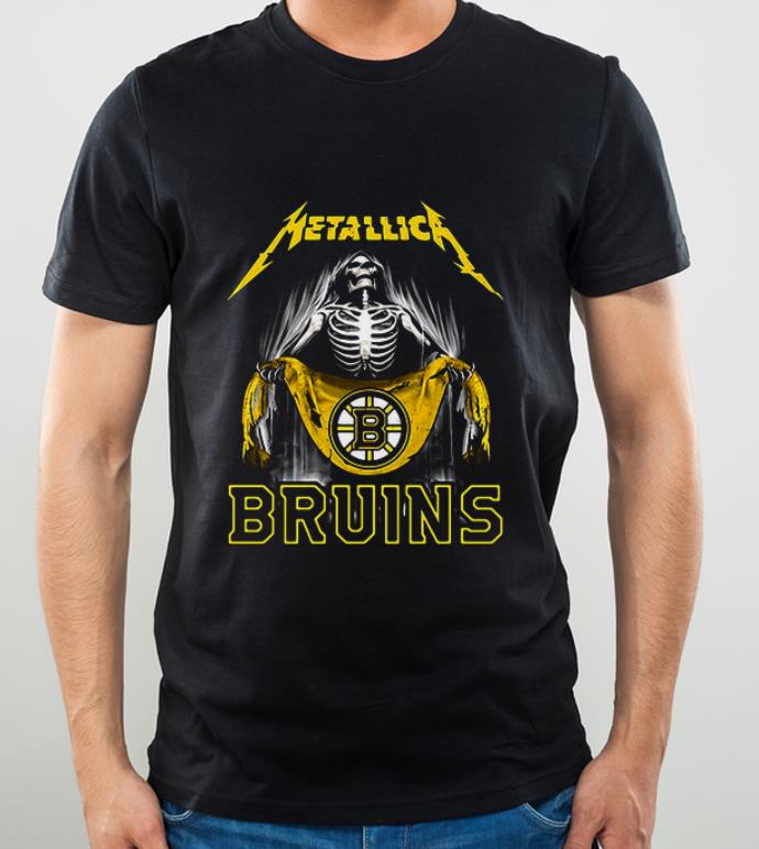 Great Skeleton Metallica Boston Bruins shirt 4 - Great Skeleton Metallica Boston Bruins shirt