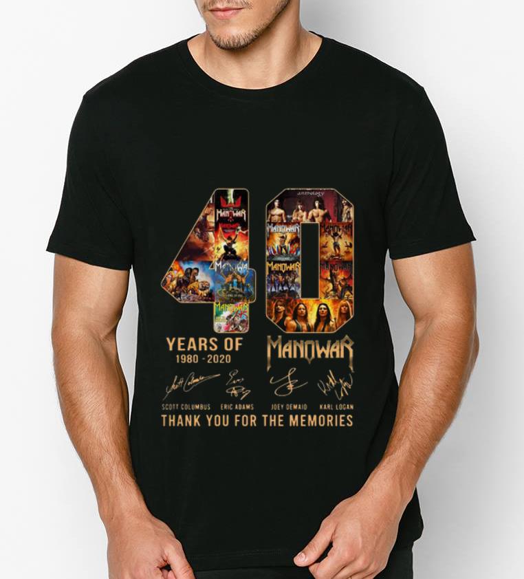 Hot 40 Years Of Manowar 1980 2020 thank you for the memories signatures shirt 4 - Hot 40 Years Of Manowar 1980 2020 thank you for the memories signatures shirt