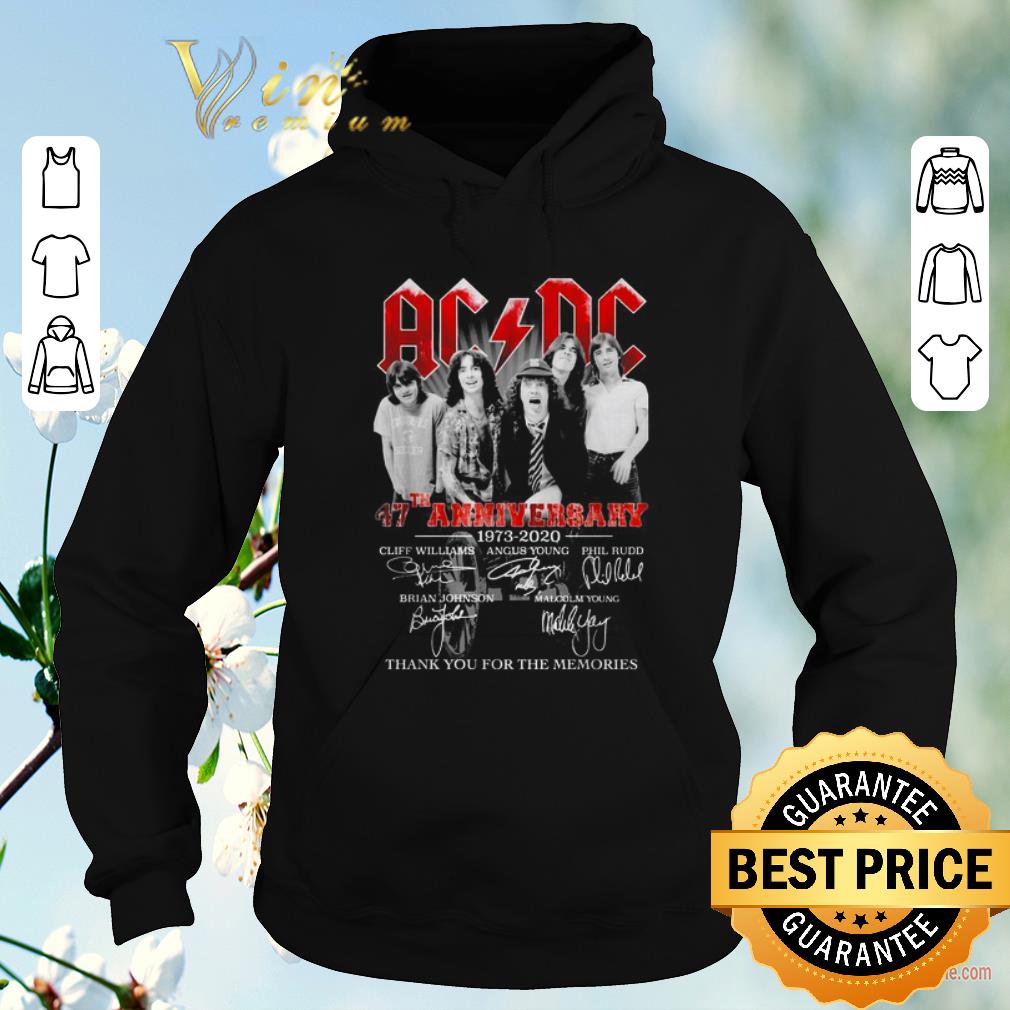 Hot AC DC 47th Anniversary 1973 2020 thank you for the memories shirt sweater 4 - Hot AC DC 47th Anniversary 1973 2020 thank you for the memories shirt sweater
