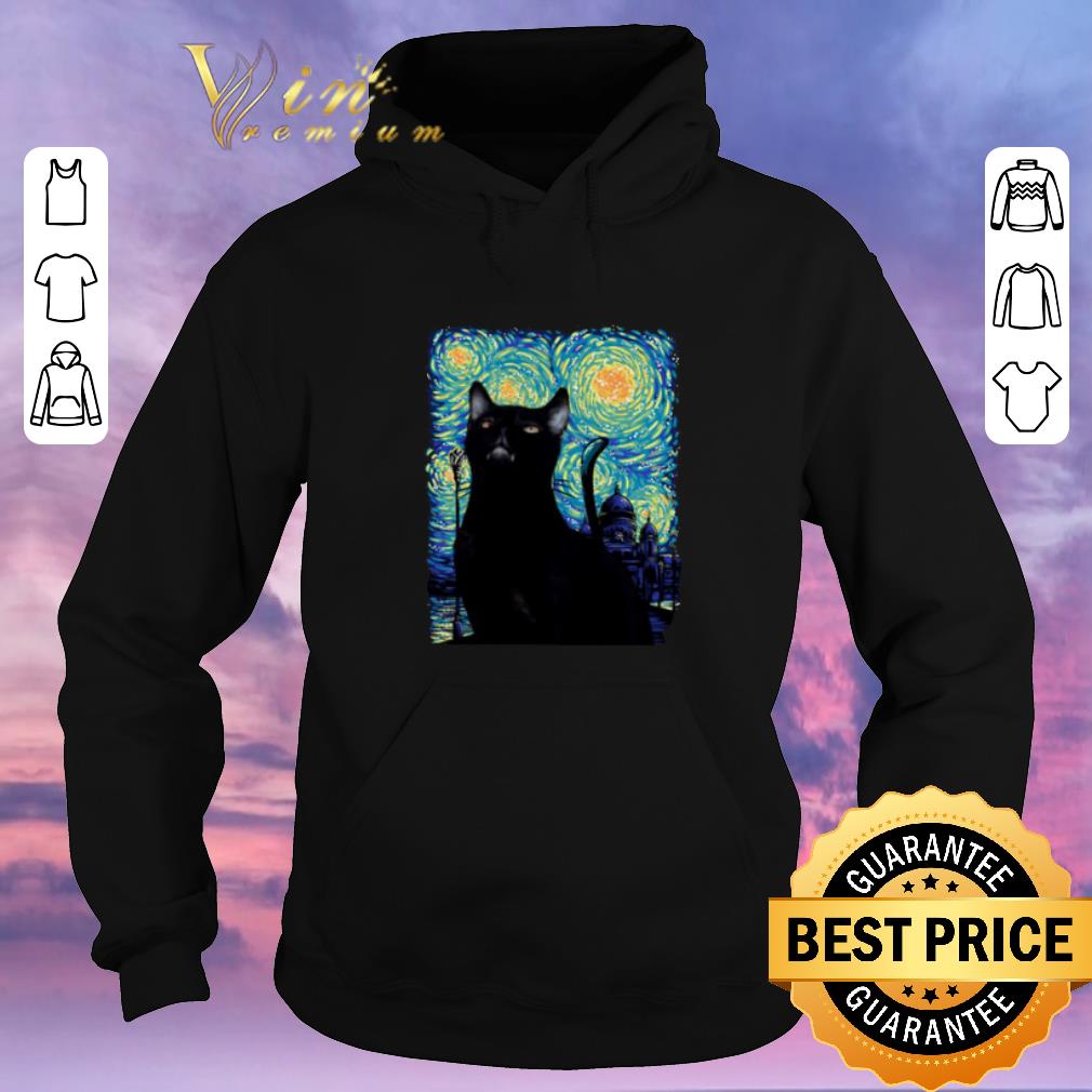 Hot Black Cat Mashup Vincent van Gogh shirt sweater 4 - Hot Black Cat Mashup Vincent van Gogh shirt sweater