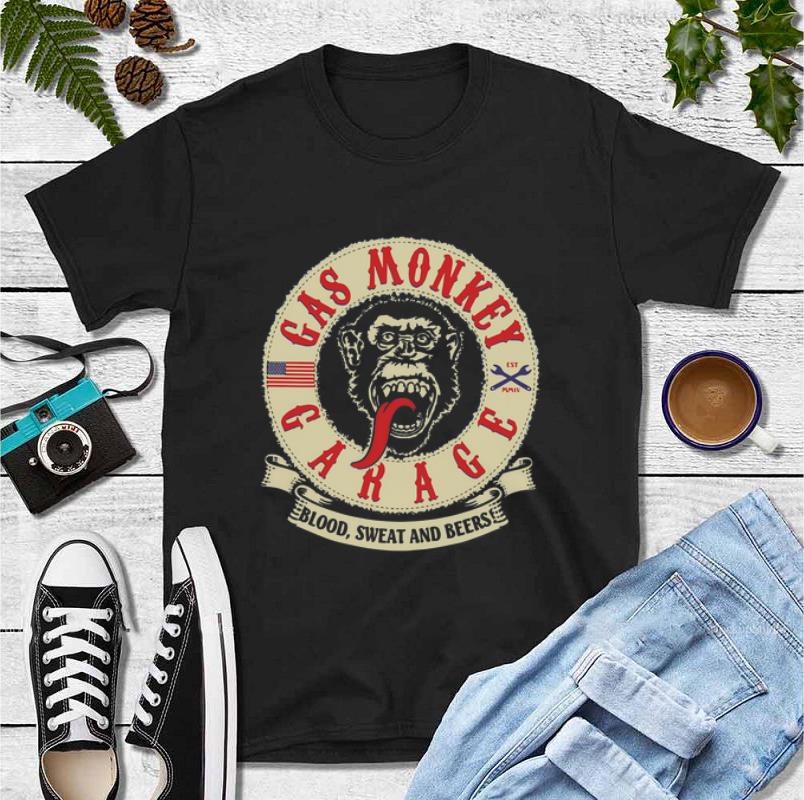 Hot Gas Monkey Garage Blood Sweat And Beers shirt 4 - Hot Gas Monkey Garage Blood Sweat And Beers shirt