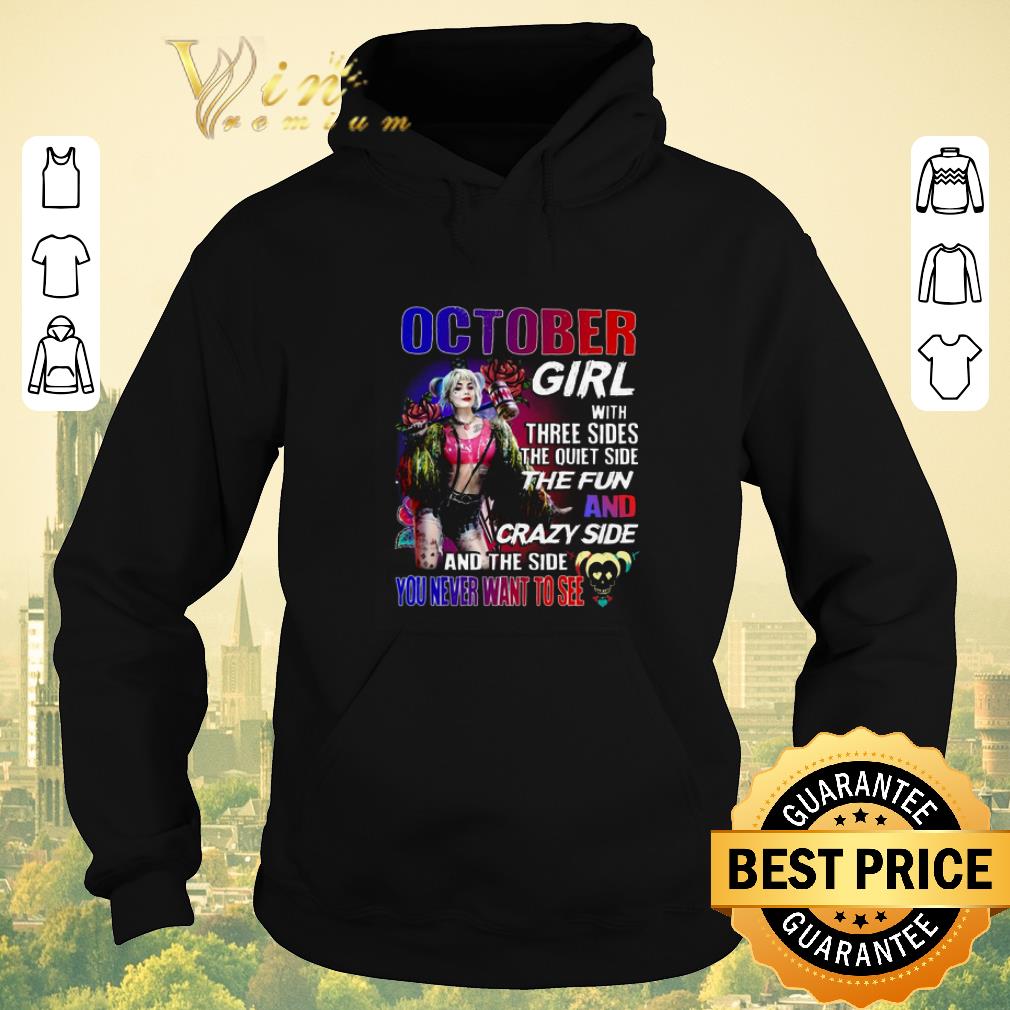 Hot Harley Quinn October girl with three sides the quiet side the fun shirt sweater 4 - Hot Harley Quinn October girl with three sides the quiet side the fun shirt sweater