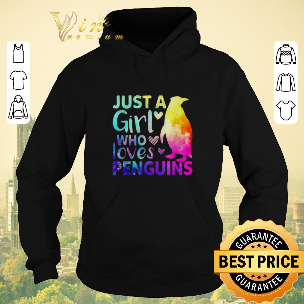 Hot Just a girl who loves penguins colors shirt sweater 4 - Hot Just a girl who loves penguins colors shirt sweater