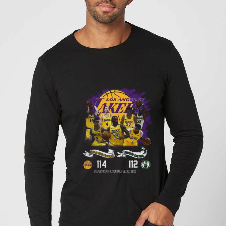 Hot Los Angeles Lakers 114 and Boston Celtics 112 Feb 23 2020 shirt 4 - Hot Los Angeles Lakers 114 and Boston Celtics 112 Feb 23 2020 shirt