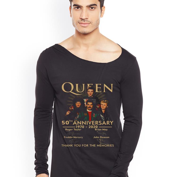Hot Queen 50th Anniversary 1970 2020 thank you for the memories signatures shirt 4 - Hot Queen 50th Anniversary 1970 2020 thank you for the memories signatures shirt