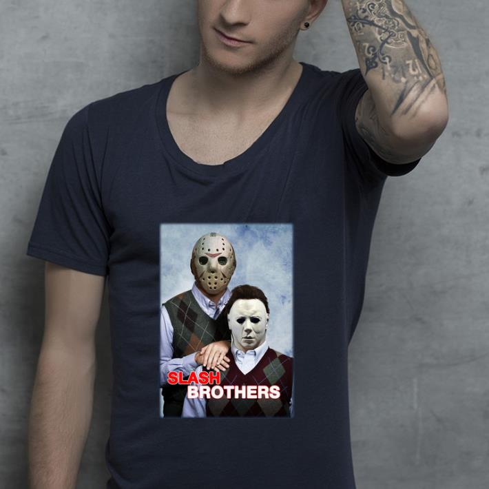 Hot Slash Brothers Jason Voorhees And Michael Myers shirt 4 - Hot Slash Brothers Jason Voorhees And Michael Myers shirt