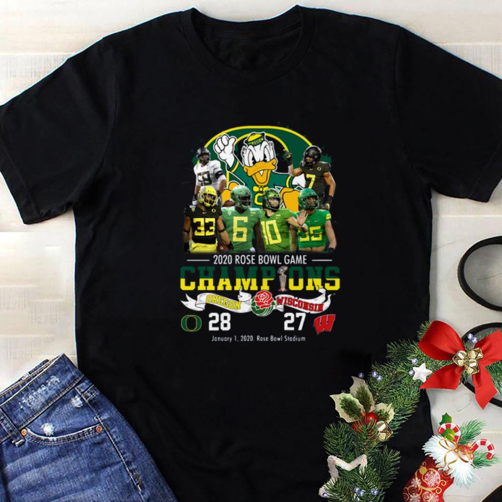 Nice 2020 Rose Bowl Game Champions Oregon Vs Wisconsin shirt 1 - Nice 2020 Rose Bowl Game Champions Oregon Vs Wisconsin shirt