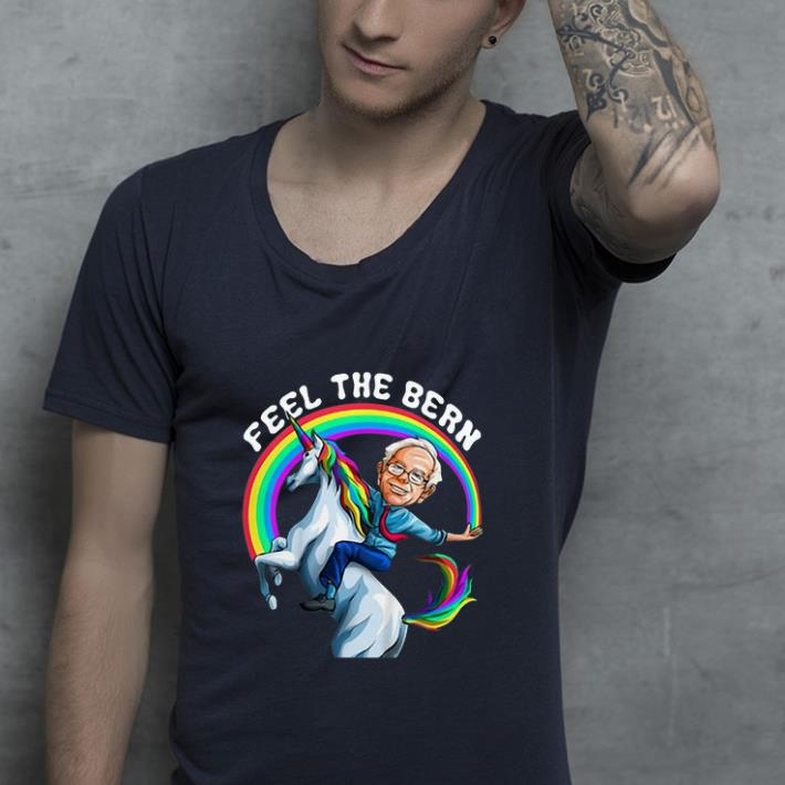 Nice Bernie Riding unicorn Rainbow Feel The Bern shirt 4 - Nice Bernie Riding unicorn Rainbow Feel The Bern shirt