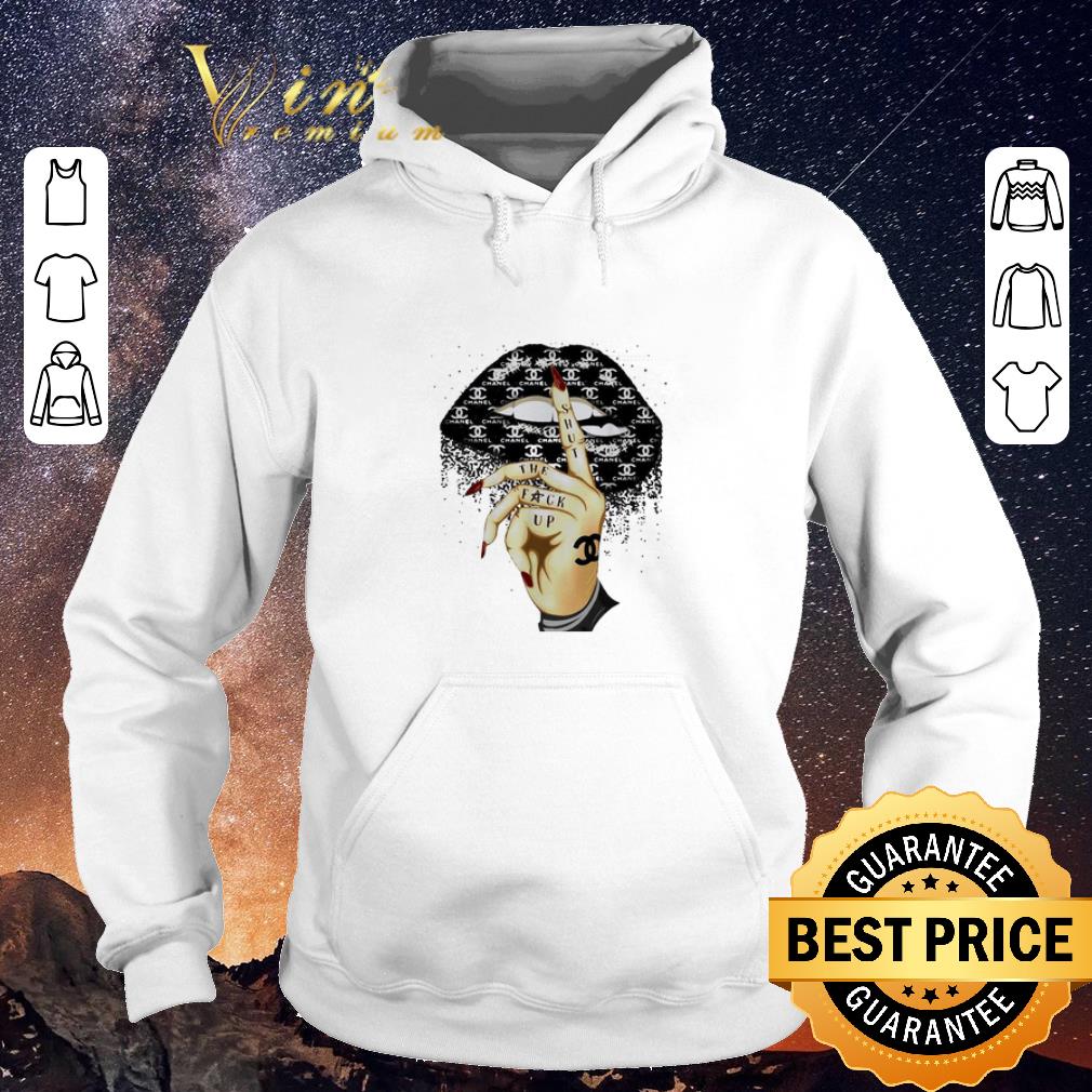 Nice Chanel Logo shut the fuck up lips shirt sweater 4 - Nice Chanel Logo shut the fuck up lips shirt sweater