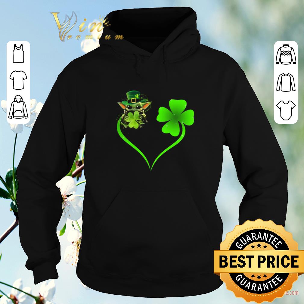 Nice Love Baby Yoda shamrock St Patrick s day heart shirt sweater 4 - Nice Love Baby Yoda shamrock St. Patrick's day heart shirt sweater