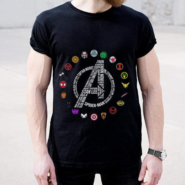 Nice Marvel Avengers Endgame symbol all character shirt 4 - Nice Marvel Avengers Endgame symbol all character shirt