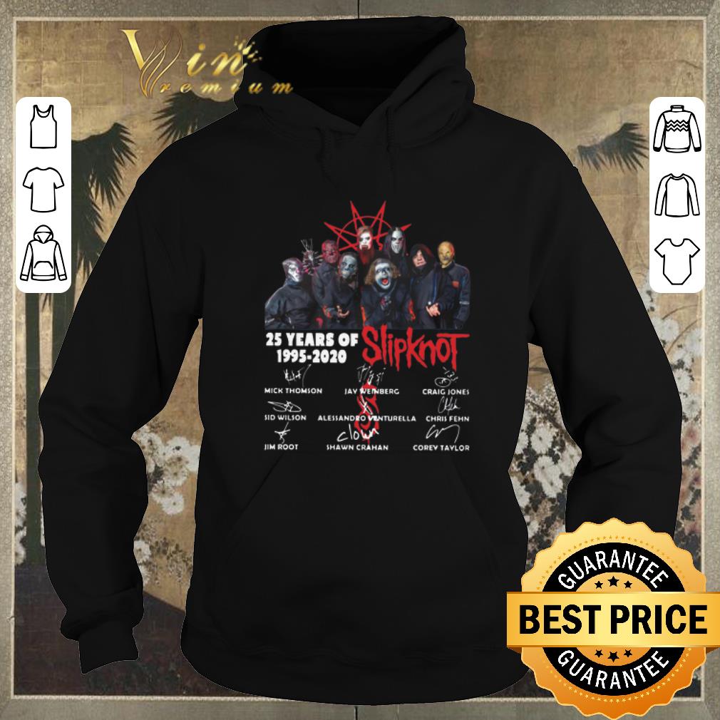 Official 25 Years Of Slipknot 1995 2020 signatures Heavy Metal rock shirt sweater 4 - Official 25 Years Of Slipknot 1995 2020 signatures Heavy Metal rock shirt sweater