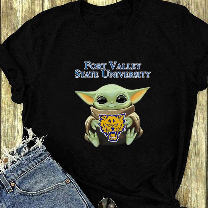 Original Baby Yoda Hug Fort Valley State University shirt 4 - Original Baby Yoda Hug Fort Valley State University shirt