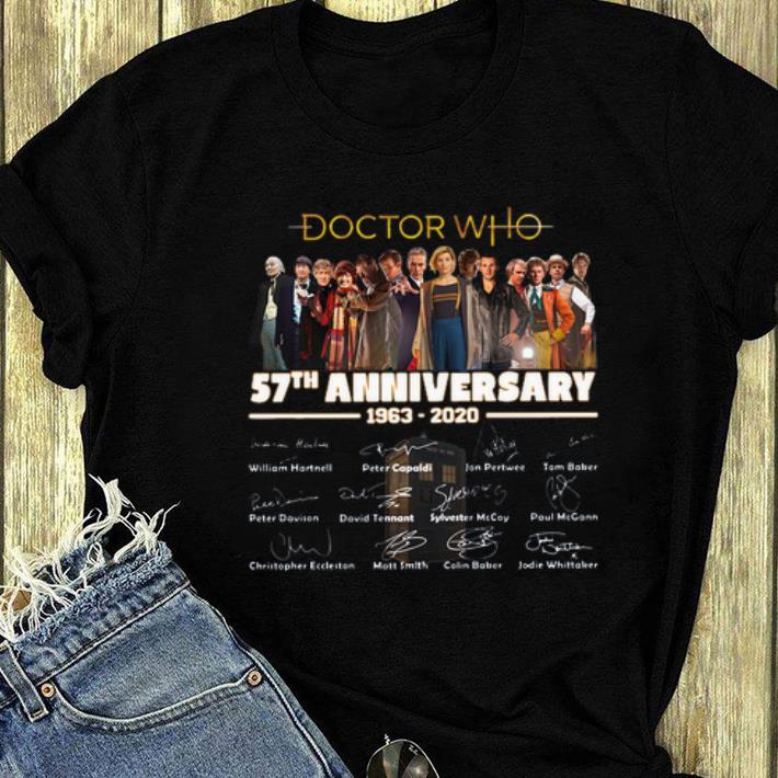 Original Doctor Who 57th anniversary 1963 2020 Characters signatures shirt 4 - Original Doctor Who 57th anniversary 1963 2020 Characters signatures shirt