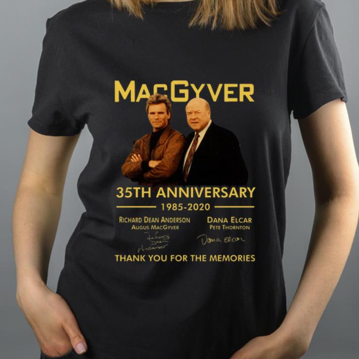 Original Macgyver 35th Anniversary Thank You For The Memories Signatures shirt 4 - Original Macgyver 35th Anniversary Thank You For The Memories Signatures shirt
