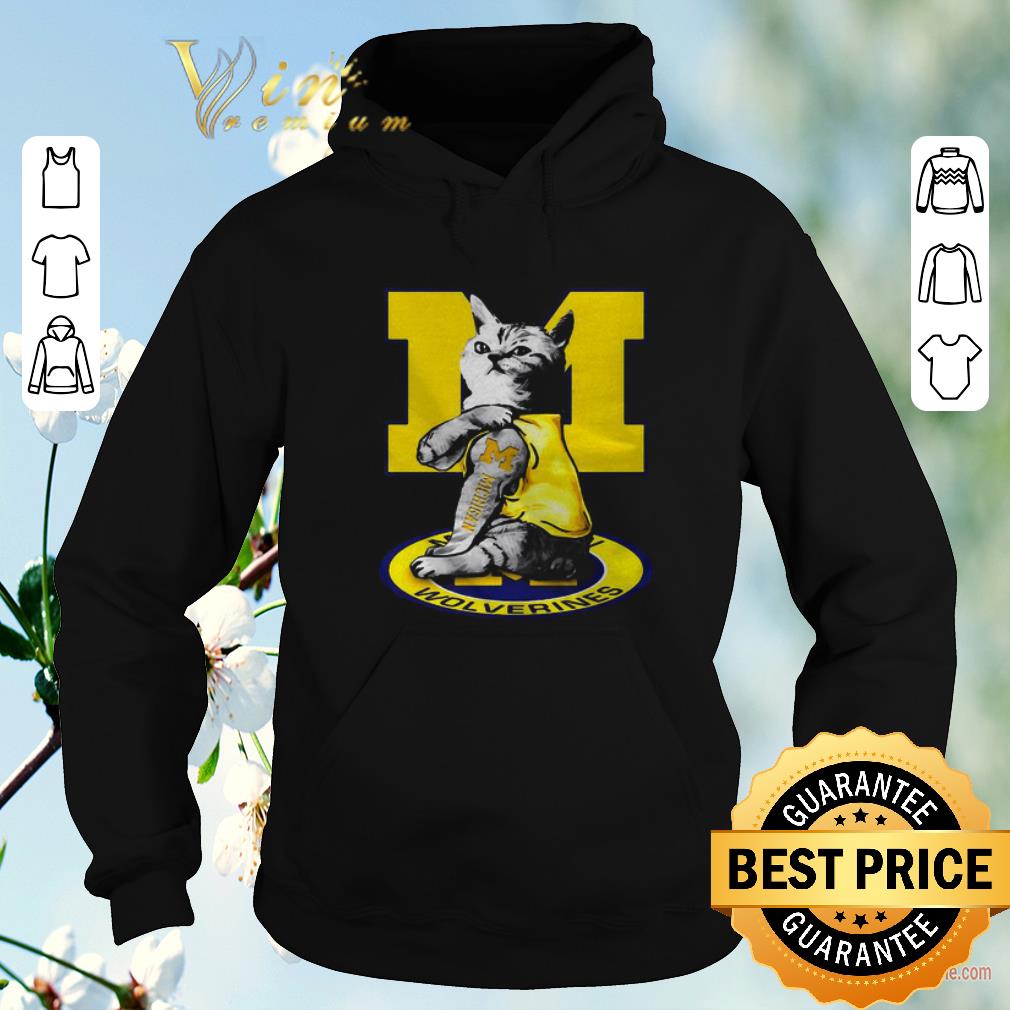 Original Strong Cat tattoo Michigan Wolverines shirt sweater 4 - Original Strong Cat tattoo Michigan Wolverines shirt sweater