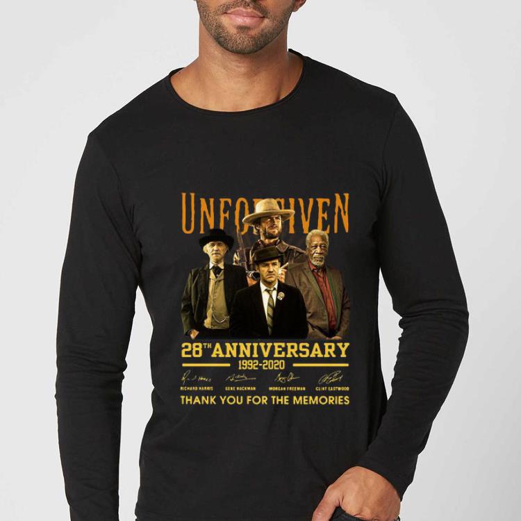 Original Unforgiven 28th Anniversary Thank You For The Memories Signatures shirt 4 - Original Unforgiven 28th Anniversary Thank You For The Memories Signatures shirt