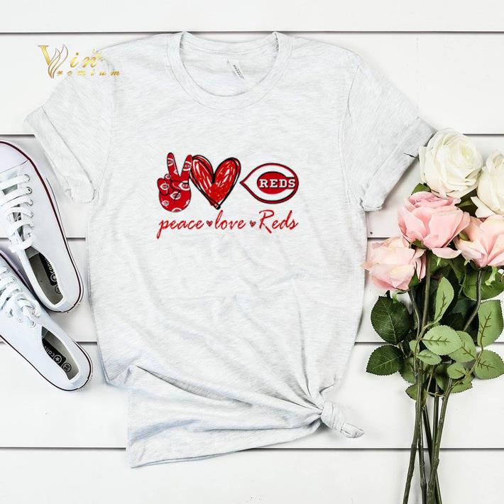 Peace love Cincinnati Reds Logo shirt sweater 4 - Peace love Cincinnati Reds Logo shirt sweater