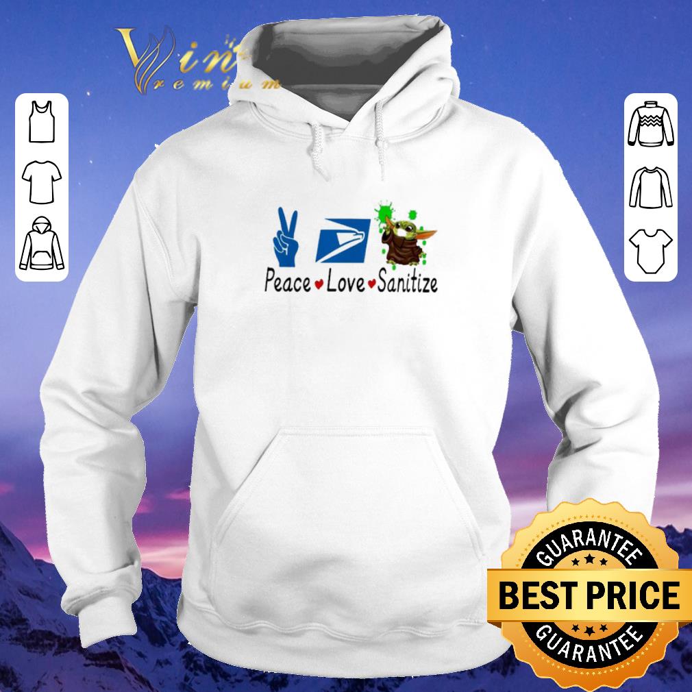 Premium Baby Yoda Peace Love Sanitize United States Postal Service shirt sweater 4 - Premium Baby Yoda Peace Love Sanitize United States Postal Service shirt sweater
