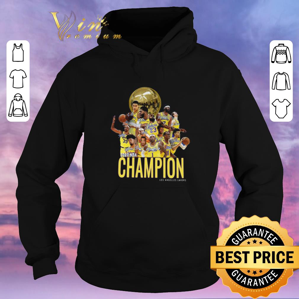 Premium Los Angeles Lakers Champion 2020 NBA Signatures shirt sweater 4 - Premium Los Angeles Lakers Champion 2020 NBA Signatures shirt sweater