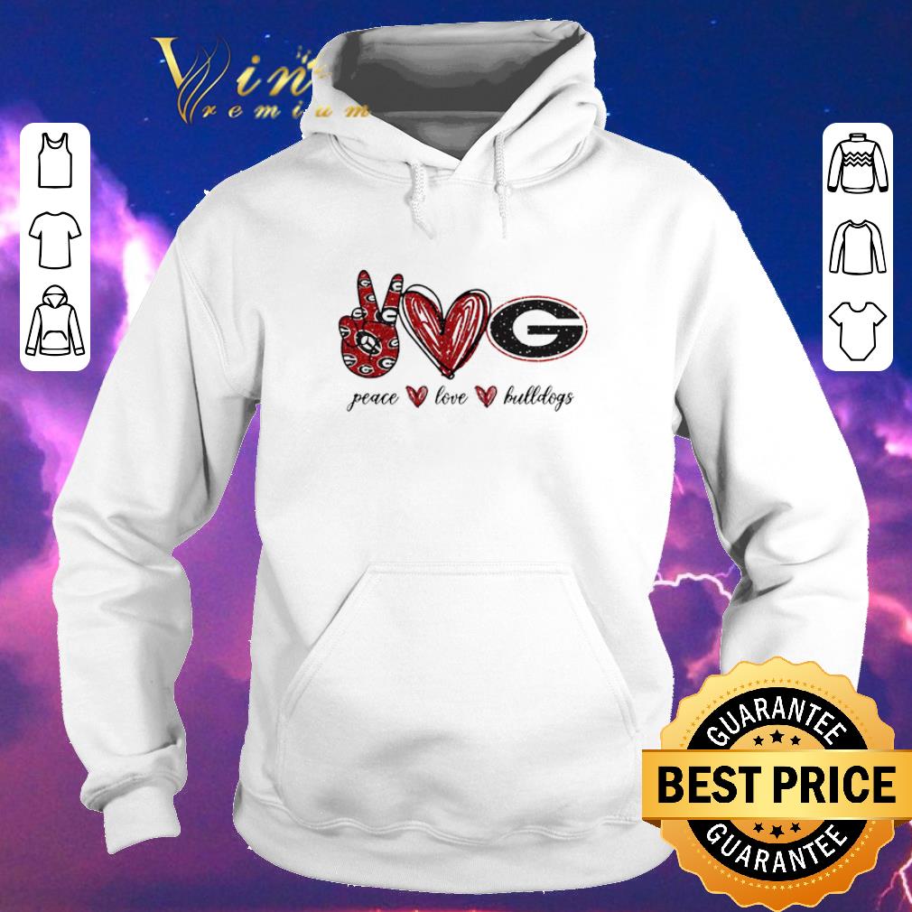 Premium Peace Love Georgia Bulldogs logo shirt sweater 4 - Premium Peace Love Georgia Bulldogs logo shirt sweater