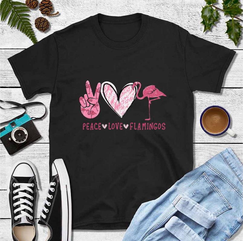 Premium Peace Love Pink Diamonds Flamingos shirt 4 - Premium Peace Love Pink Diamonds Flamingos shirt