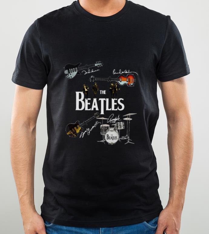 Premium the beatles musical signatures shirt 4 - Premium the beatles musical signatures shirt
