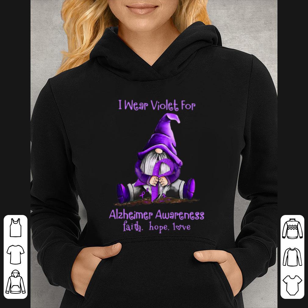 Pretty Gnome I Wear Violet For Alzheimer Awareness Faith Hope Love shirt 4 - Pretty Gnome I Wear Violet For Alzheimer Awareness Faith Hope Love shirt