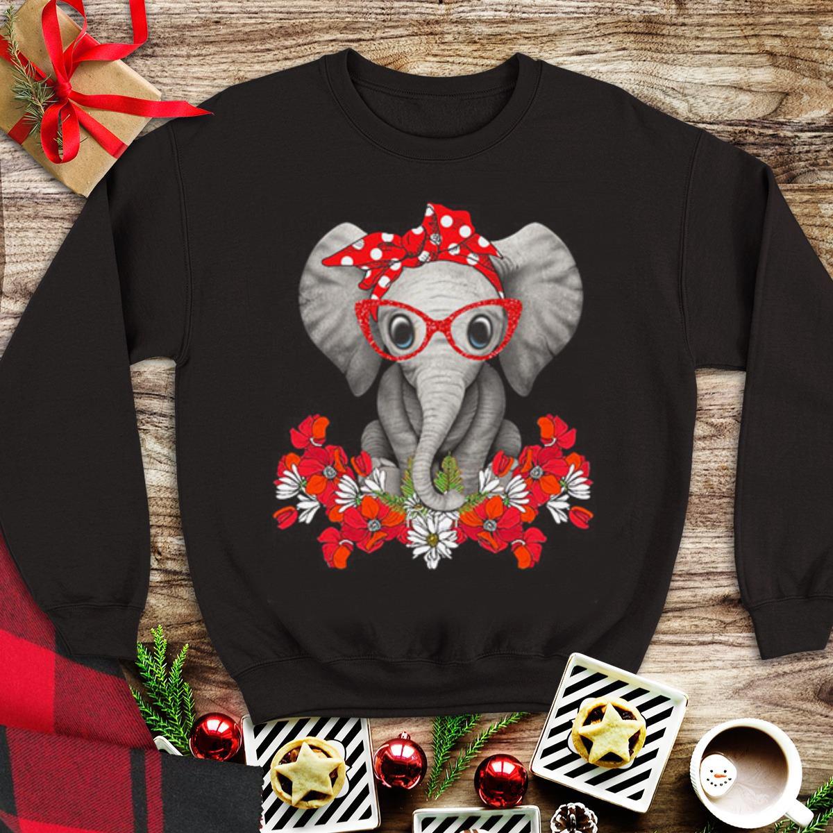 Top Elephant with flowers shirt 1 - Top Elephant with flowers shirt