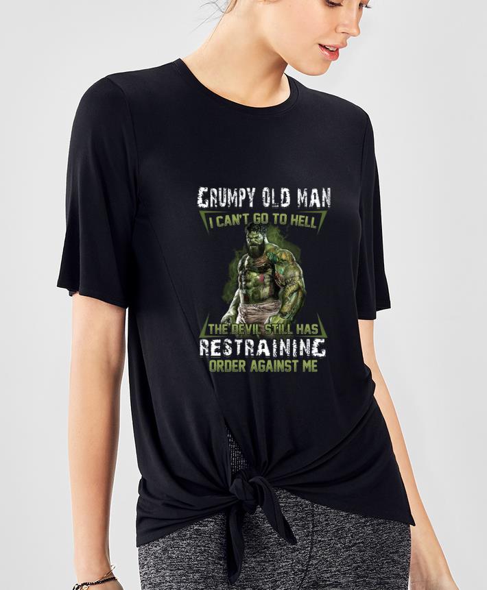 Top Grumpy old man I can t go to hell the devil still has restraining order against me shirt 4 - Top Grumpy old man I can’t go to hell the devil still has restraining order against me shirt