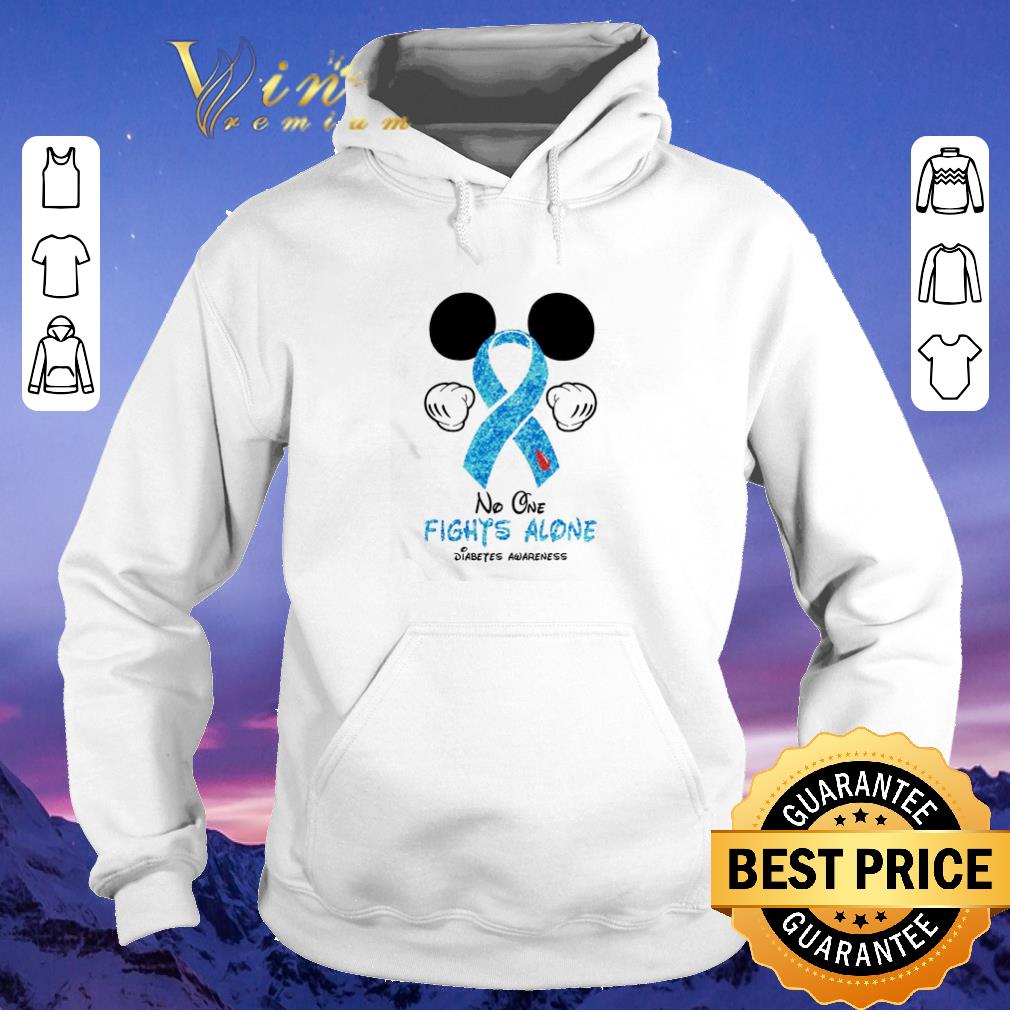 Top Mickey Mouse No one fights alone Diabetes Awareness shirt sweater 4 - Top Mickey Mouse No one fights alone Diabetes Awareness shirt sweater