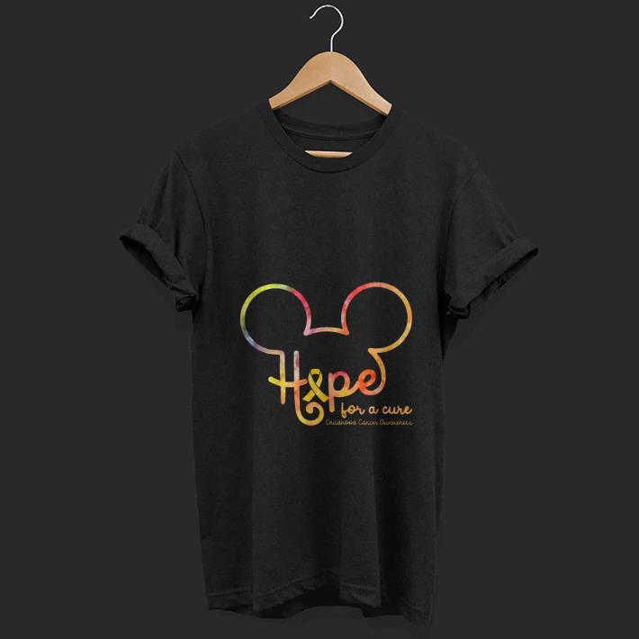 Top Mickey mouse hope for a cure Childhood cancer awareness shirt 1 - Top Mickey mouse hope for a cure Childhood cancer awareness shirt