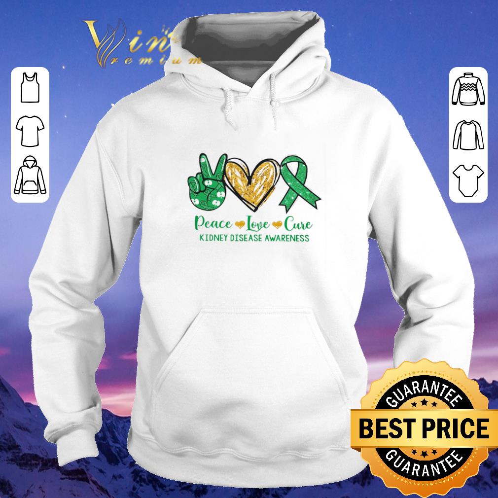 Top Peace Love Cure Kidney Disease Awareness shirt sweater Top Peace Love Cure Kidney Disease Awareness shirt sweater 4 - Top Peace Love Cure Kidney Disease Awareness shirt sweater