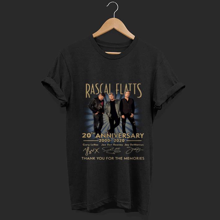 Top Rascal Flatts 20th Anniversary 2000 2020 Thank You For The Memories Signatures shirt 1 - Top Rascal Flatts 20th Anniversary 2000 2020 Thank You For The Memories Signatures shirt