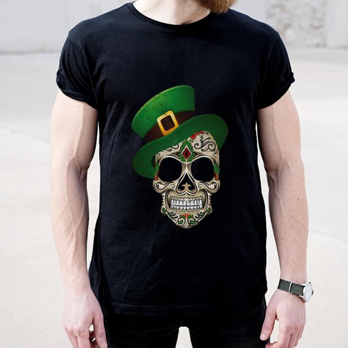 Top Sugar Skull St Patrick s Day shirt 4 - Top Sugar Skull St Patrick’s Day shirt
