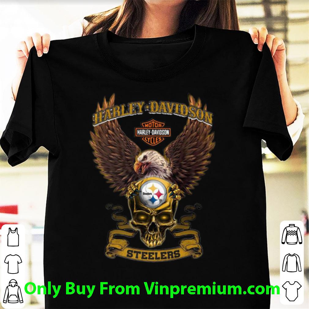 Official Eagle Skull Harley Davidson Pittsburgh Steelers shirt Official Eagle Skull Harley Davidson Pittsburgh Steelers shirt