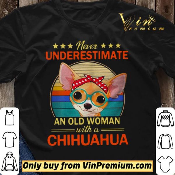 Never Underestimate An Old A Chihuahua Vintage shirt sweater