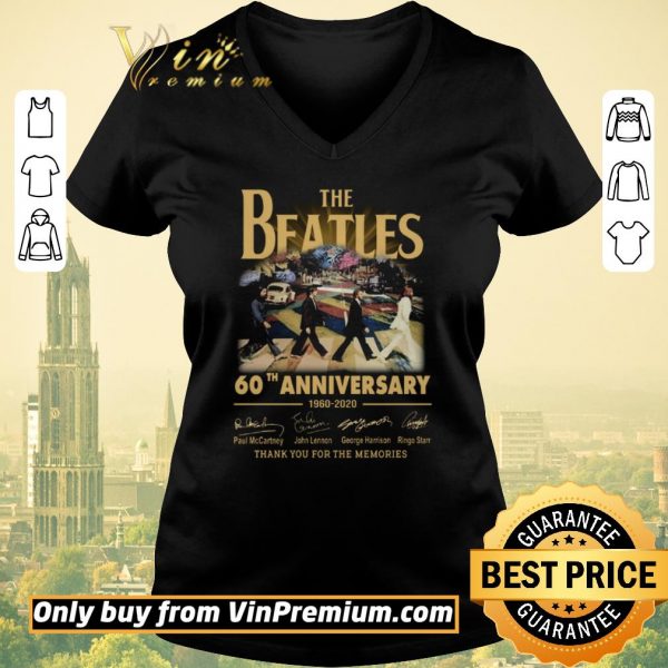 Top The Beatles 60th Anniversary 1960 2020 Signature Thank You For The Memories shirt sweater