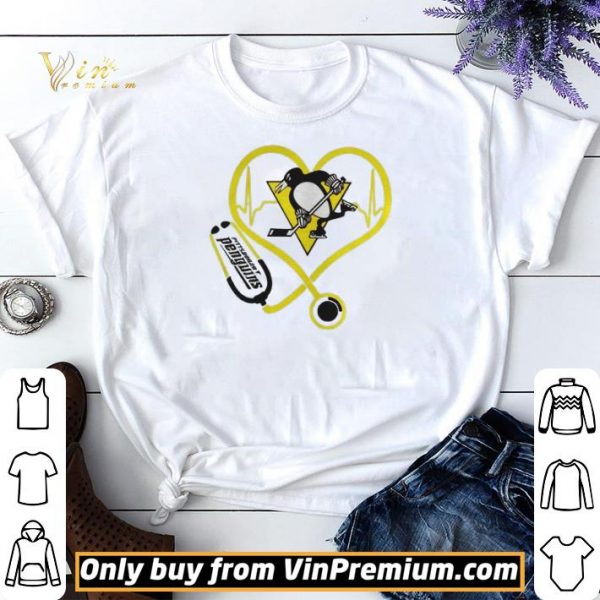 Nurse Stethoscope Love Heartbeat Pittsburgh Penguins shirt sweater