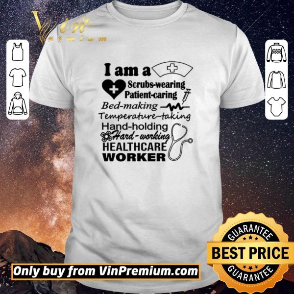 Official Scrubs Wearing Patient Caring Bed Making Temperature Taking Hand Holding Hard Working Healthcare Wo shirt sweater