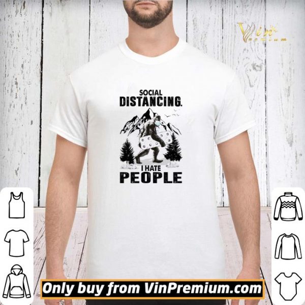 Bigfoot Mask Paper Toilet Social Distancing I Hate People shirt sweater