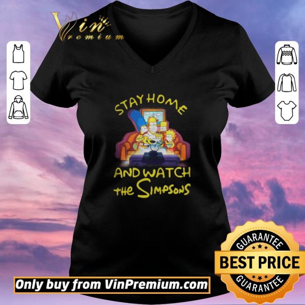 Top Stay home and watch the Simpsons on the sofa shirt sweater