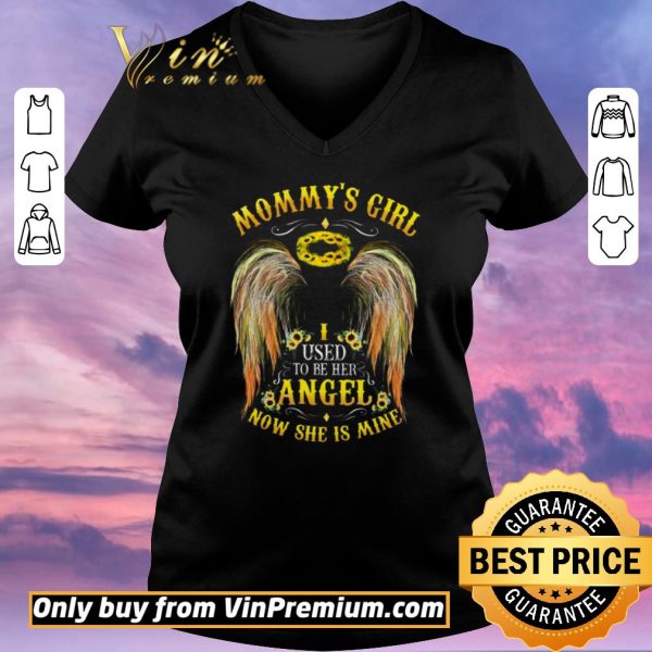 Official Sunflower Mommy’s Girl I Used To Be Her Angel Now She’s Mine shirt sweater