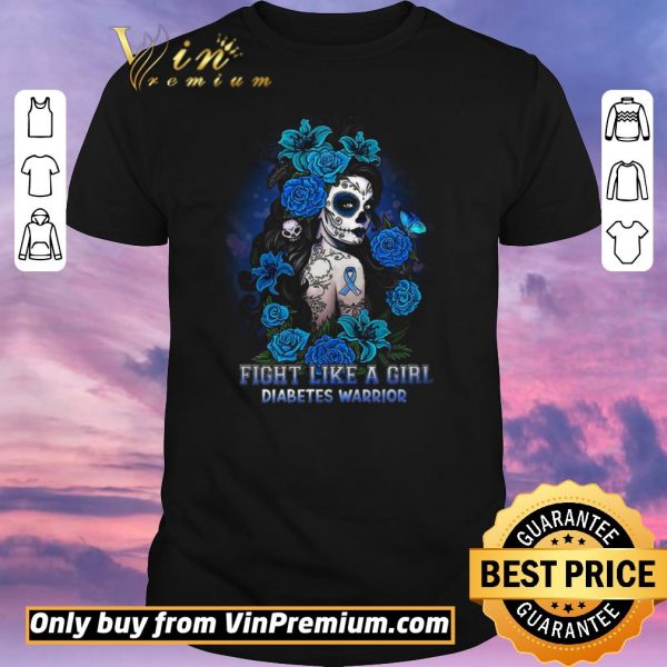 Funny Fight Like A Girl Diabetes Warrior Awareness shirt sweater