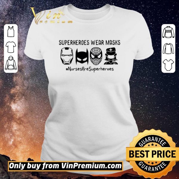 Official Nurse are Superheroes Wear Masks version black white shirt sweater