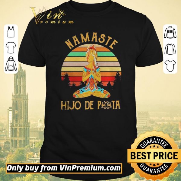 Top Yoga Namaste hijo De puta Vintage sunset shirt sweater
