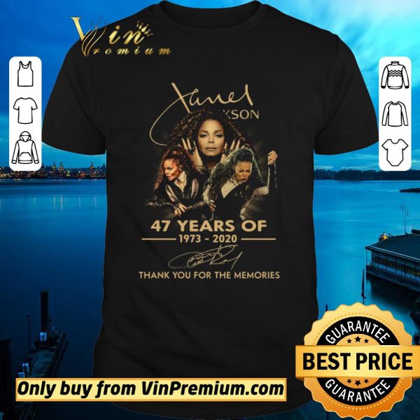 Funny Janet Jackson 47 Years Of 1973 2020 Signature Thank You For The Memories shirt sweater