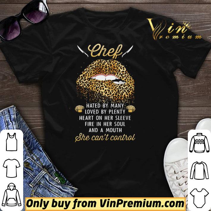 Lips Leopard Chef Hated By Many Loved By Plenty Heart On Her Sleeve shirt sweater