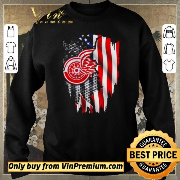 Top Detroit Red Wings American flag independence day shirt sweater