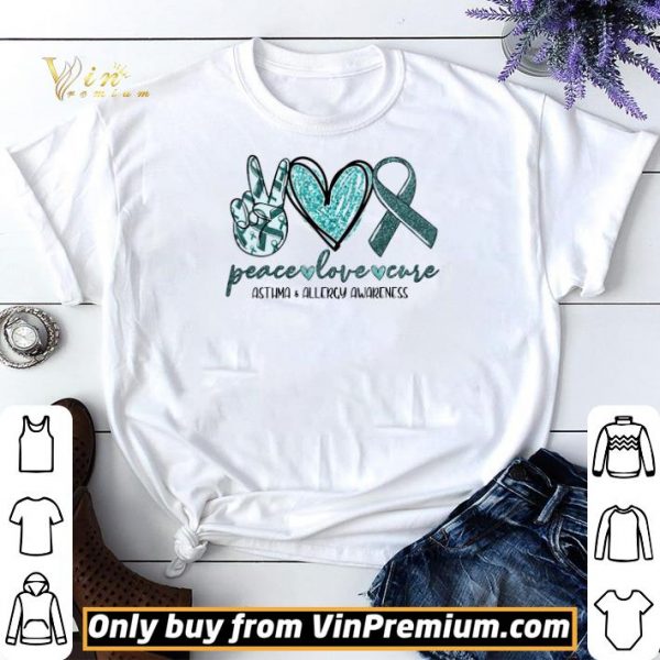 Peace Love Cure Asthma Allergy Awareness shirt sweater